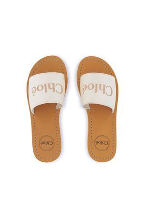 Beige leather flip-flops CHLOE' KIDS | C20507148